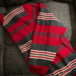 CHAPS Red and Grey Sweater